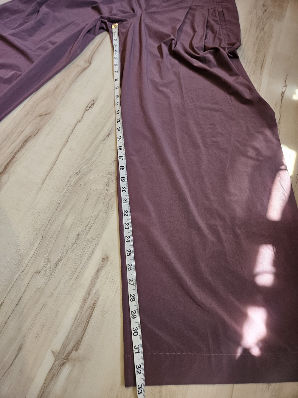 Athleta Brooklyn Heights Wide Leg Pleated Pants Mauve Purple Womens 14 Tall EUC - Picture 5 of 15